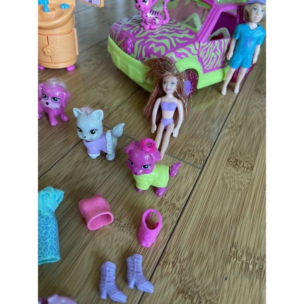 Mixed Lot 40 Pcs Polly Pocket Glitz And Glam Pet Spa Furniture Friends Pets‎ Car